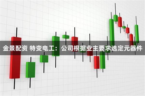金景配资 特变电工：公司根据业主要求选定元器件